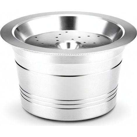 Capsules de café rechargeables en acier inoxydable avec goupillon et cuillère pour machines à expresso K-fee (1/4)