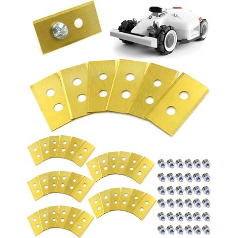 Lame di ricambio per robot tagliaerba, 36 pezzi. Compatibili con TUTTE le lame di ricambio per robot tagliaerba Mammotion serie Luba e YUKA. Doppio foro. Lunga durata.