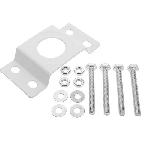 Support de Fixation pour Poteau D’éclairage 1 Set Fer Blanc Montage Rapide Aperture 40mm, Entraxe 37mm et 108mm, Vis 8mm, pour Poteau Utilitaire ou Béton (1/5)