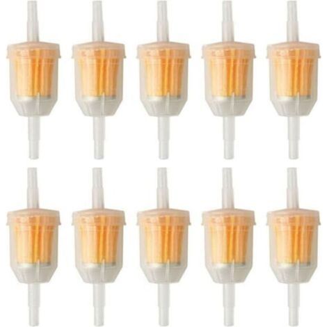 Lot de 10 filtres à carburant en ligne, 6 mm/8 mm, filtre à carburant universel, tube de filtre en ligne pour moto, scooter, moto, générateur, tondeuse à gazon (1/4)