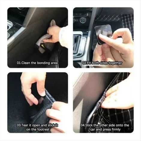 Autocollants de Fixation de Tapis Double Face, Tapis de Voiture à Haute AdhéRence, Patchs Fixes, Tapis de Sol de Maison, Bandes (1/5)