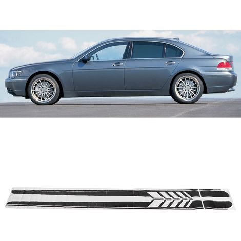 Une paire d'autocollants latéraux pour bas de caisse, bandes de course, autocollants de carrosserie, convenant à la plupart des modèles de véhicules. (1/5)