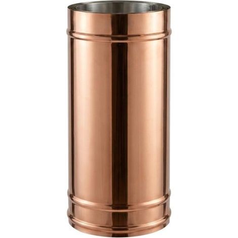 MAKA Modulo Telescopico 32-42 cm Canna Fumaria Doppia Parete Aria Inox Rame Ø 250 mm (esterno 300) (1/5)