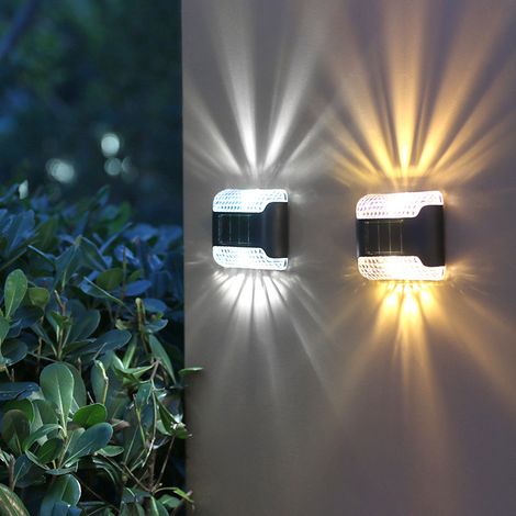 4 lampes solaires LED étanches pour porche extérieur (1/3)
