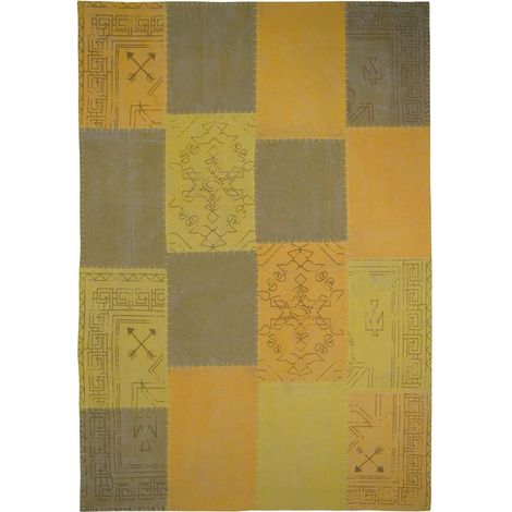 Tapis fait main 210 lyrical multicolore jaune - 120 x 170 cm