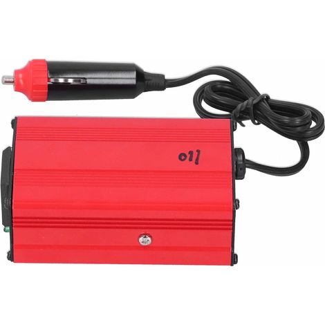 Convertisseur 300W 12V vers 220V, double ports USB, pour voiture, maison, camping, extérieur, prise allume-cigare, chargeur de voyage (1/5)