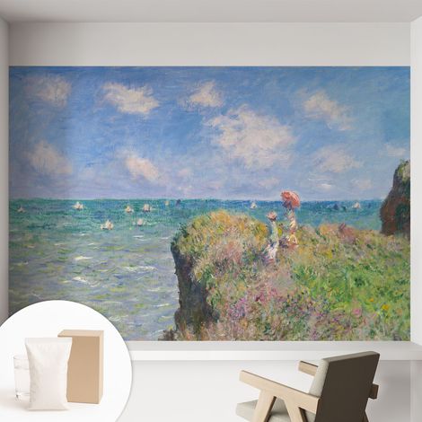 Papier peint intissé mural avec colle pour salon et chambre Décoration murale rapide - Colle incluse gratuite Paysage paisible 152x104 cm (1/5)