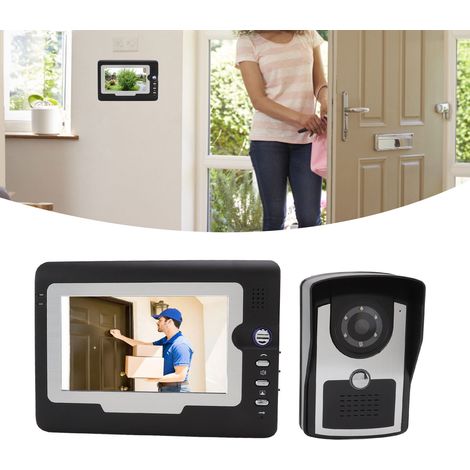 Smart Vidéo Interphone Doorbell Electronique HD avec Écran TFT LCD, 12 Sonneries et Contrôle Électrique de Porte pour Maison et Bureau (1/4)