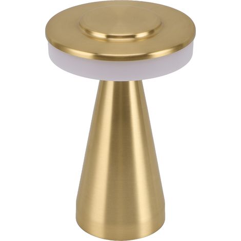 Lampe de chevet LED portable rechargeable, 3 températures de couleur, commande tactile, dorée (1/5)