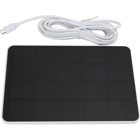 Panneau solaire 5V 4W en silicium monocristallin à faible consommation, chargeur solaire blanc pour la surveillance de la sécurité et de la protection (1/5)