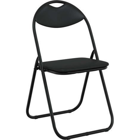 Maison Exclusive - Sedia pieghevole 8 pcs Nero 48 x 43,5 x 81 cm Pelle Sintetica