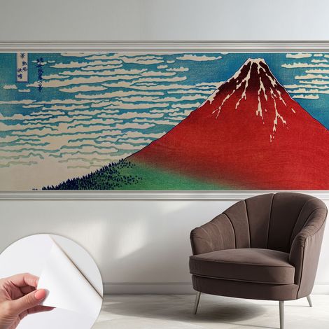 Selbstklebend Tapete - abwaschbar - Raumgestaltung  Schlafzimmer Wohnzimmer Tapete Roter Berg 250x104 cm