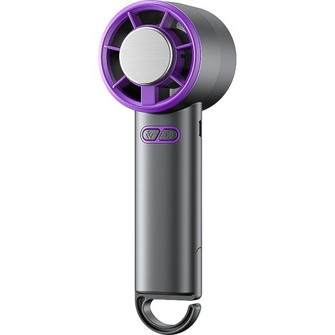 Ventilatore portatile generico, raffrescatore d'aria personale, potente ventilatore, silenzioso, design compatto, batteria ricaricabile, facile da trasportare, pieghevole 800 mAh, (grigio) (1/5)