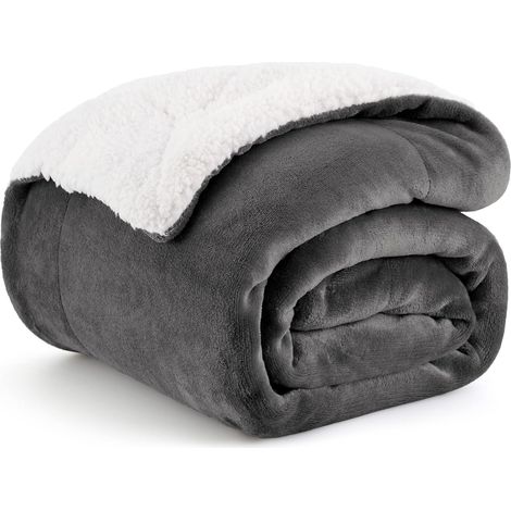 Sofateppich aus Lammwolle, dunkelgrau, 127 cm x 152 cm, dick, warm, weich und flauschig. (1/5)