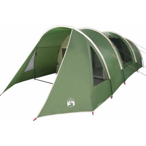 Tente tunnel quatre personnes, verte et blanche, 778 x 356 x 210 cm