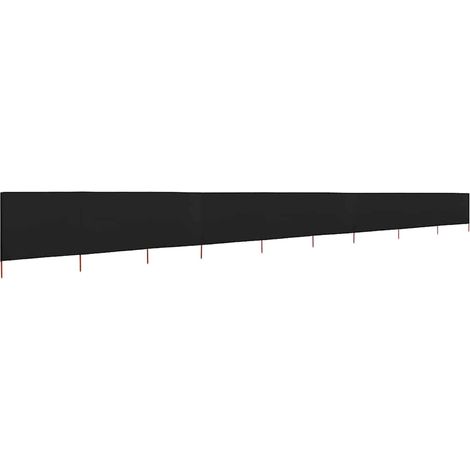 Paravent 9 panneaux Tissu 1200 x 80 cm Noir