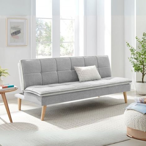 Divano letto Lunaria 3 posti colore grigio design moderno 182x88x80H