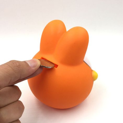 Tirelire cochon mignonne en plastique souple, motif Garfield, idéale pour les enfants. (1/5)