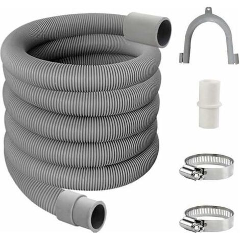 Tuyau d'évacuation, kit d'extension pour machine à laver, tuyau d'évacuation pour machine à laver, tuyau d'évacuation universel, tuyau d'évacuation d'eau — 2,5 m [DB]-AquaForge (1/5)