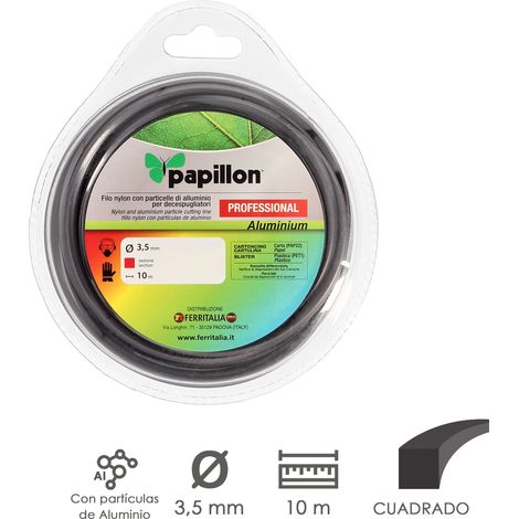FILO NYLON/ALLUM. DECESP.PAPILLON QUADRO PROF.3,5MMX 10MT - CF. BLISTER (1/2)