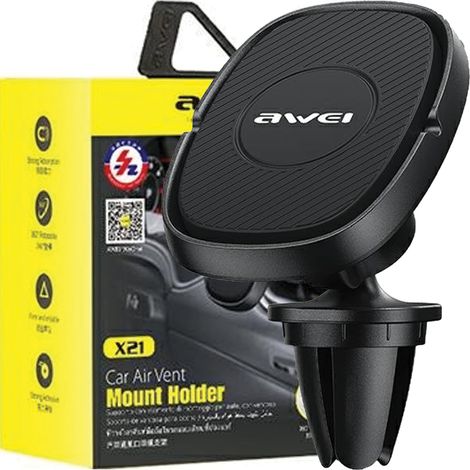 Soporte magnético para coche Awei X21 para rejilla de ventilación, color negro. (1/5)