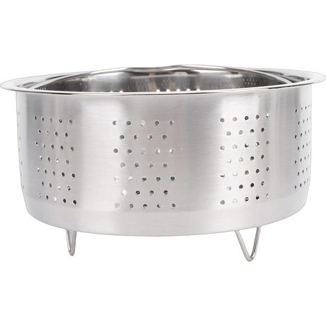 Panier vapeur en acier inoxydable 304 pour cuiseur instantané, panier de cuisson vapeur pour légumes, pour riz, œufs, pommes de terre, maïs, élimination du sucre. (17,5 CM) (1/5)