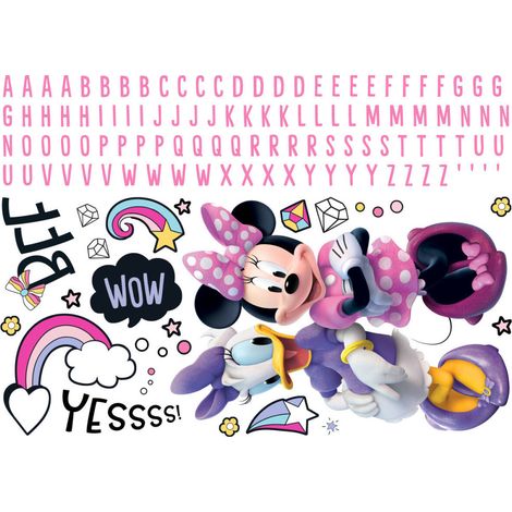 Sticker Mural Géant Disney Minnie Mouse et alphabet pour personnaliser (1/5)