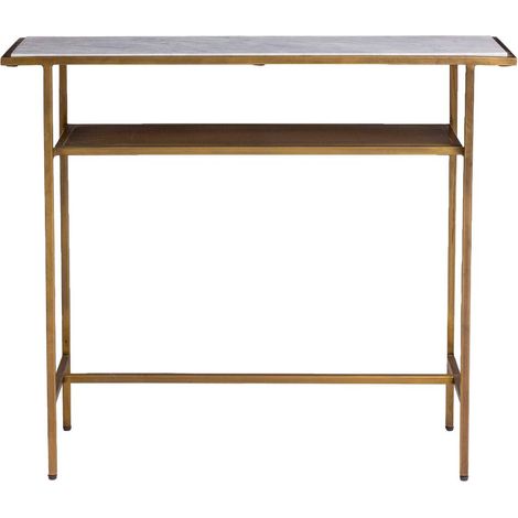Console en métal doré et marbre Timéo (1/5)