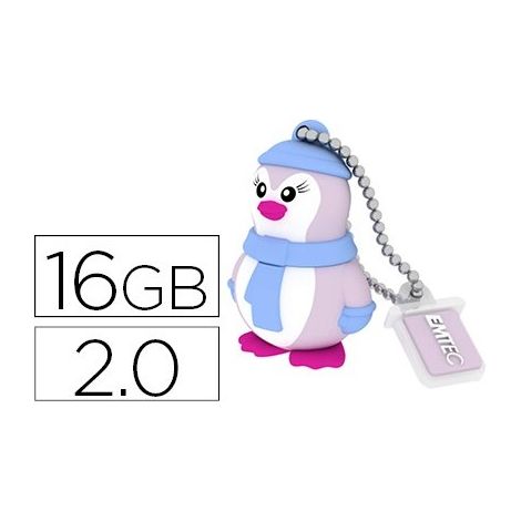 Memoria usb emtec flash 16 gb 2.0 pinguino