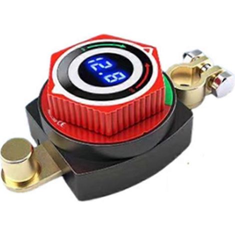 Interrupteur de déconnexion de batterie numérique avec voltmètre LED DC5-80V marche/arrêt pour voiture, camping-car, bateau (1/5)