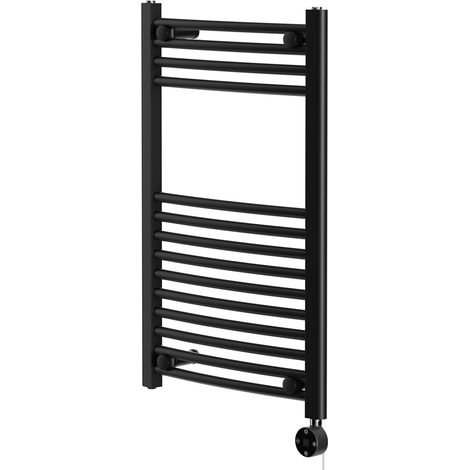 Wholesale Domestic Marco Colore Matt Black 800mm x 500mm Curved Digital Thermostatic Electric Heated Towel Rail (1/5)