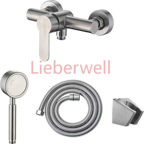304 Stainless Steel Shower Faucet, Hot and Cold Water Mixer for Concealed Bathtub, Recessed Shower Mixer (1/5)