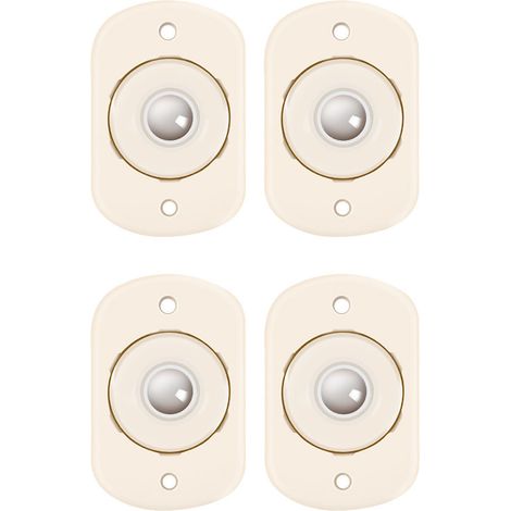 Roulettes Adhésives - Acier Inoxydable Et Abs - Rotation 360 Degrés - Pour Meubles Et Boîtes De Rangement - Lot De 4 (1/5)