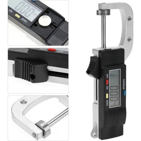 Palmer numérique électronique avec affichage digital – Pour mesure précision épaisseur, diamètre extérieur, portée 0-25 mm, résolution 0,001 mm, pour industrie, bricolage (1/4)