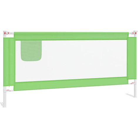 Barandilla de seguridad cama de niño verde tela 190x25 cm vidaXL
