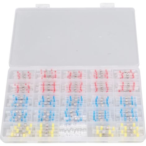 Lot de 330 connecteurs thermorétractables étanches translucides à souder pour câbles de test électrique. (1/5)