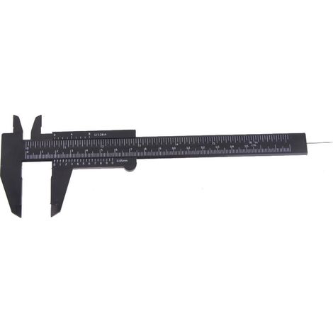 BRAVIX Mini pied à coulisse coulissant réutilisable en plastique de 150 mm pour travaux manuels