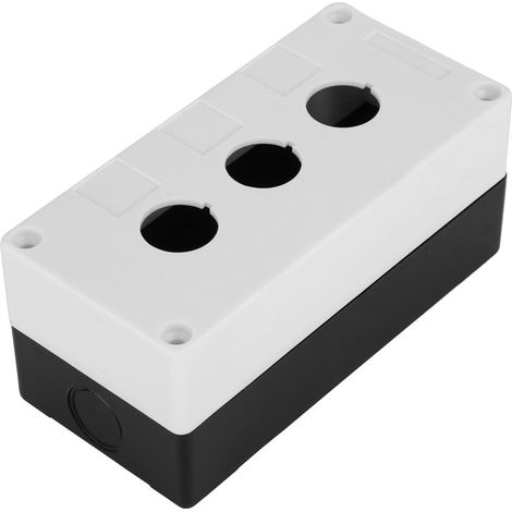 Boîtier de protection étanche pour interrupteur à bouton-poussoir à trois trous BX3 22 mm (blanc)