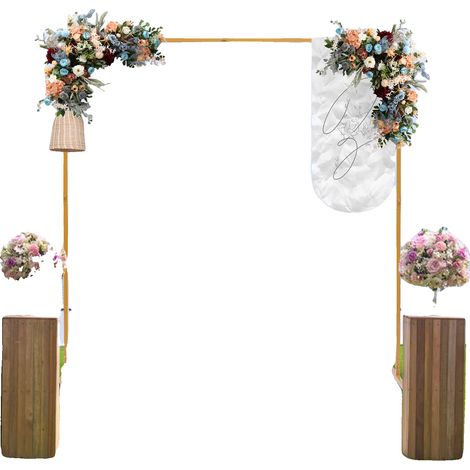 Support d'arc, Matériau en fer, Hauteur réglable de 106,5 cm à 2 m, Longueur de 2 m, Capacité de charge 5 kg, Forme carrée (1/5)
