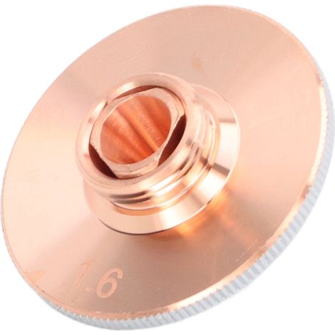 Doppelfaseroptischer Laserschneidkopf, verchromtes Kupfer, 1,6 mm / 0,06 Zoll Öffnung (1/5)