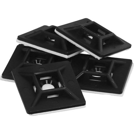 Base Adhesiva Para Bridas 19x19 mm. Negra Bolsa 100 Unidades (1/5)