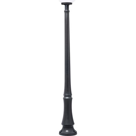 Farola globe 1xe27 11w con pulsador cct (3colores) ip55 al.203xd.30cm resina negra