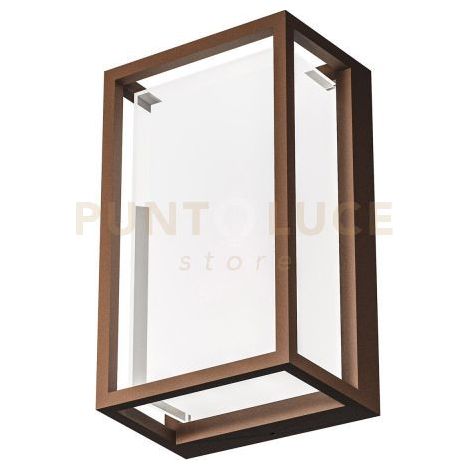 Plafoniera LED GES2102 da Esterno in Alluminio Marrone 12W IP65 con Temperatura Luce Selezionabile 3000K/4000K/5000K - Gea Luce