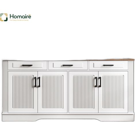 Colonnes de rangement blanc en mdf 160 x 40 x 75 cm HOMAIRE (1/5)