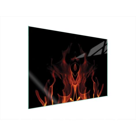 PLACA PROTECTORA DE VIDRIO PARA ESTUFA 70x52 FUEGO (1/5)