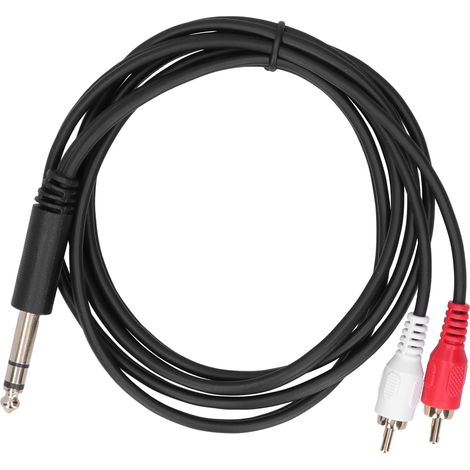 Câble audio 6.35mm mâle vers double RCA mâle, adaptateur séparateur 1.5m pour connexion stéréo (1/5)