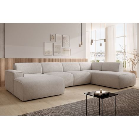 AX LIVING XXL Sofa U Form Didim Bronze 378cm breit modern & großzügig R