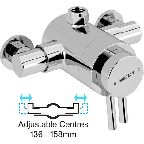 Bristan Prism Chrome Exposed Concentric Top Outlet Shower Valve Only - PM2-CSHXTVO-C (1/3)