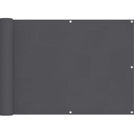 Balcony Screen Anthracite 75 x 200 cm PU coated oxford alu vidaXL