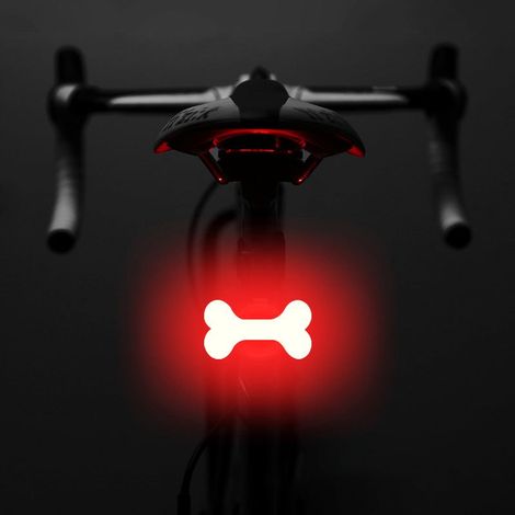Fanale posteriore a LED ricaricabile per bicicletta, adatto per la guida notturna, fanale posteriore retrò, luce di segnalazione luminosa a forma di cuore per bicicletta, 5 modalità, luce a forma di o (1/4)